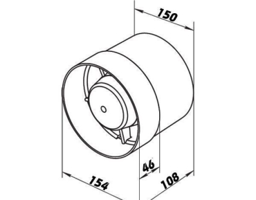 Ventilátor VKO 150, 298m3/h