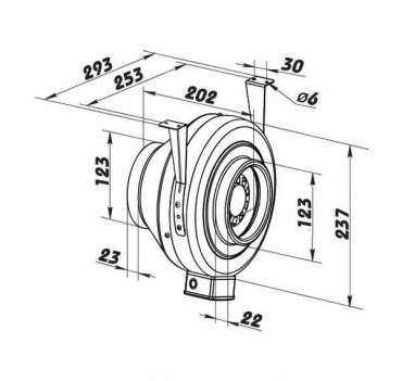 Ventilátor VKM 125, 330m3/h