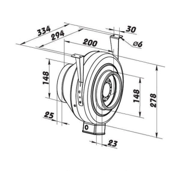 Ventilátor VKM 150, 555m3/h