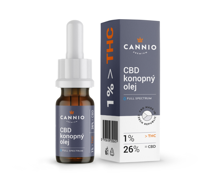 CBD konopný olej 26% Full Spectrum s 1% THC 10ml